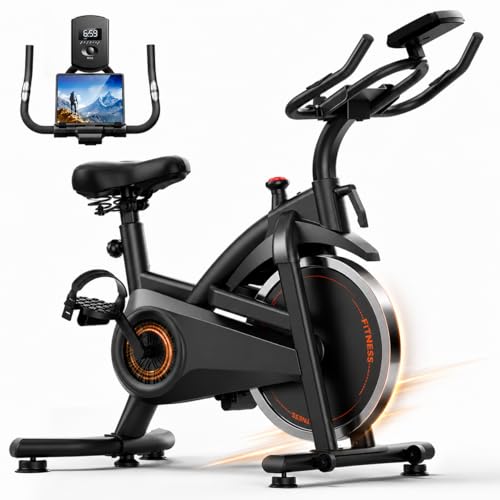 Stationary Exercise Bike for Home - Low Noise, Black
