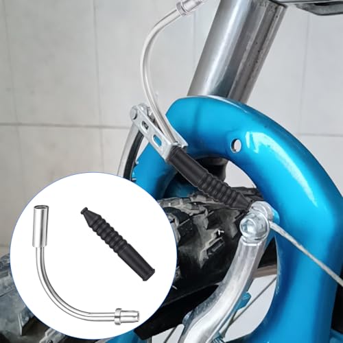 V Brake Noodle Cable Guide Pipe Set with Rubber Boots - 90 Degree, 4 Pack