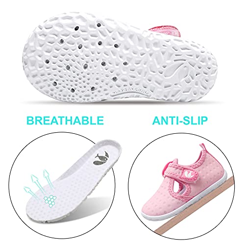 FEETCITY Kids Aqua Water Shoes - Pink Toddler Boys Girls Barefoot Beach Swim
