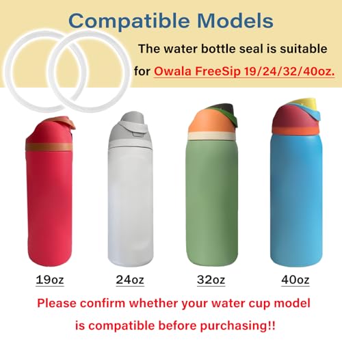 6 Pcs Silicone Sealing Gasket Replacement for Water Bottle Lids - Clear