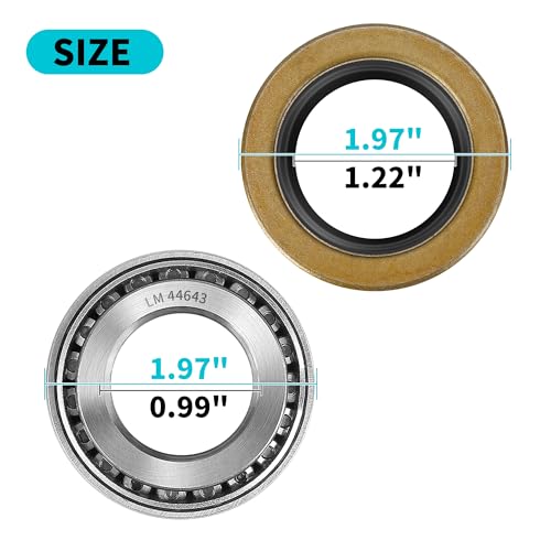 10L0L Golf Cart Front Wheel Hub Bearing & Seal Kit for EZGO TXT 1976+
