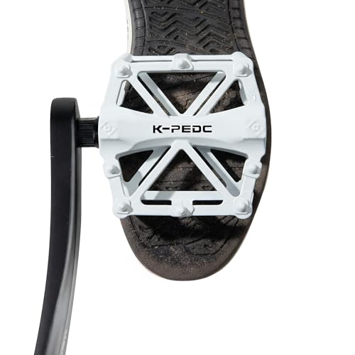 GPMTER White Bike Pedals 9/16 for MTB & Road Bikes, Anti-Skid Aluminum Platform