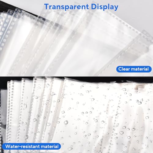 40 Pack Clear 9-Pocket Trading Card Sleeves for 3-Ring Binders