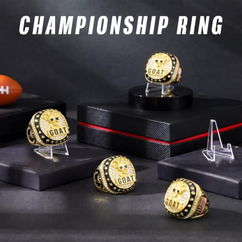 Championship Rings Bulk with Holder - 6 Goat Design