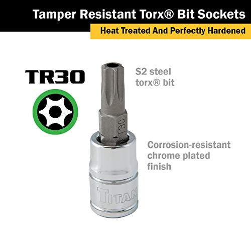 1/4-Inch Drive TR30 Tamper Resistant Torx Bit Socket