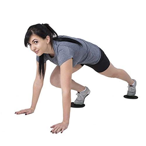 Core Sliders for Ab Workouts - Dual Sided - Jet Black