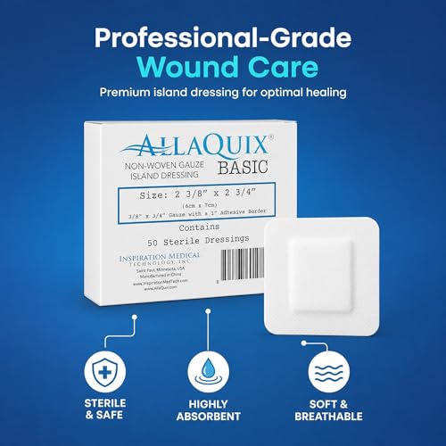 Sterile Non-Woven Gauze Island Dressing - 2 3/8" x 2 3/4" (Box of 50)