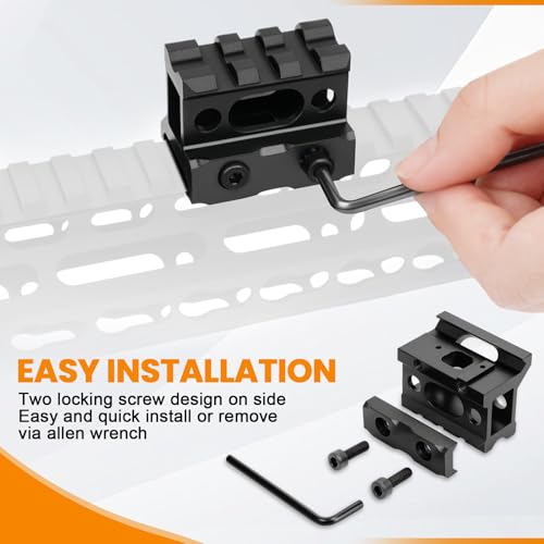 1-Inch Picatinny Riser Mount with 3 Slots for Scopes & Optics