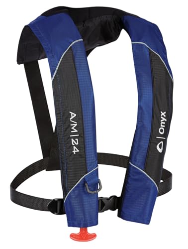 Automatic/Manual Inflatable Life Jacket - Blue, USCG Approved