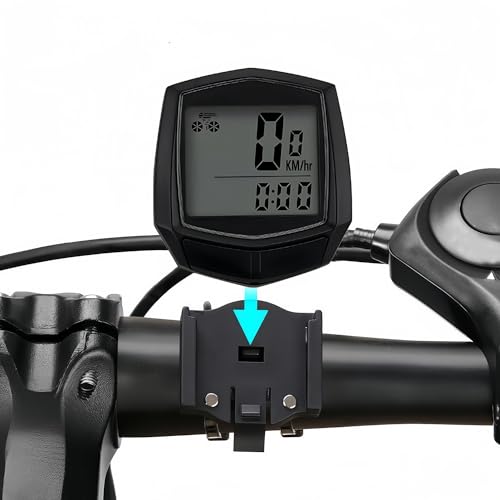Waterproof Bicycle Computer with LCD Display - Multi-Function Speedometer & Odometer