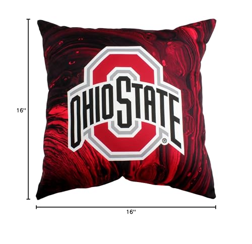 Ohio State Buckeyes 16 Inch Double-Sided Decorative Pillow