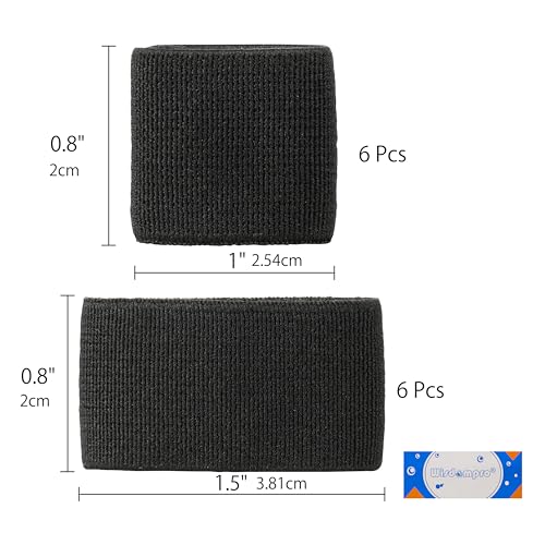 12-Pack Elastic Loop Keepers for 1" Backpack Straps & Belts