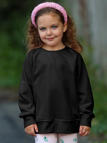 Crewneck Sweatshirt for Baby Girls & Toddlers - Black, 9-10 Years