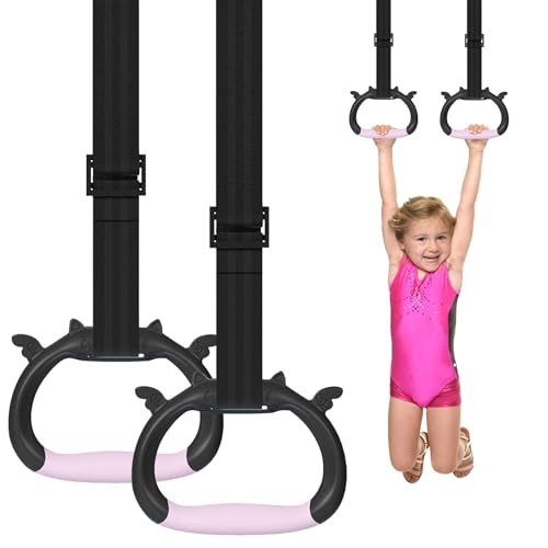 Adjustable Gymnastics Rings for Children - Pink Strength Training