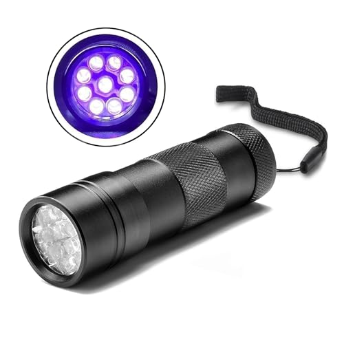 UV Flashlight Pet Stain Detector - Mini Handheld Black Light