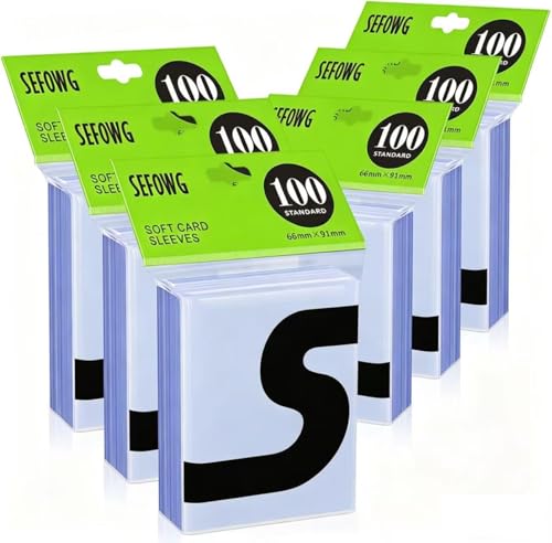 600 Clear Trading Card Sleeves - Standard Size Soft Protectors