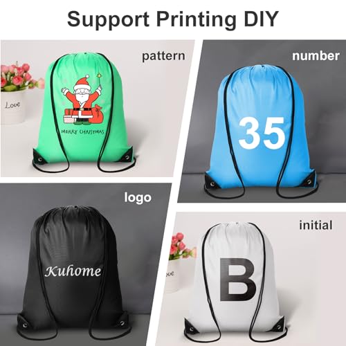 20 Pack Drawstring Backpacks - Lightweight Cinch Sacks for Sports & Gifts