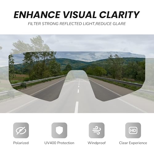 Polarized Running Sunglasses For Men Women, UV400 with Adjustble Nose