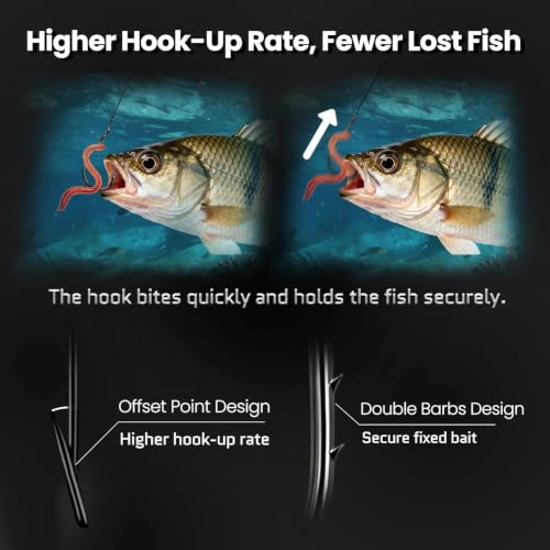 Octopus Baitholder Hooks - 50pcs Size #8 for Freshwater Fishing