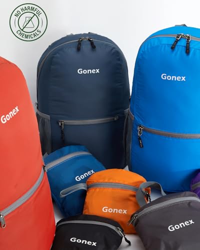 Gonex 20L Packable Daypack Backpack – Dark Blue Lightweight Foldable Travel Bag