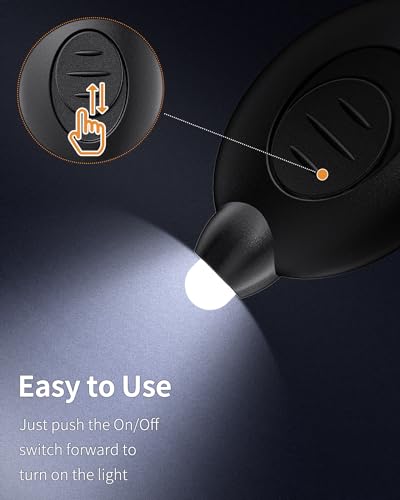 Mini LED Keychain Flashlight - 5 Pack, Black Shell with White Light