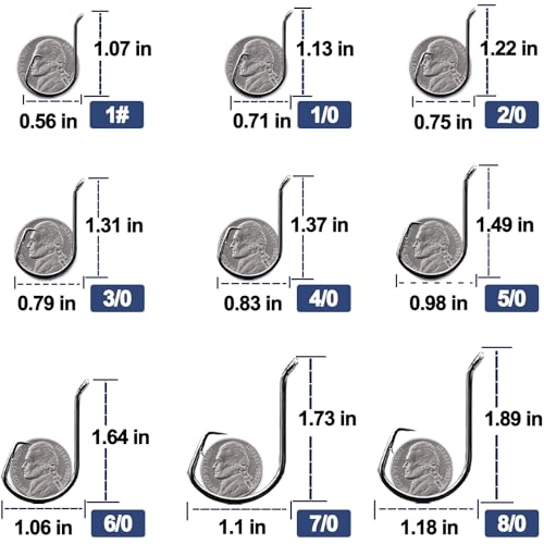 Circle Fishing Hooks 2/0 - 50 Pcs Strong Saltwater Rigs