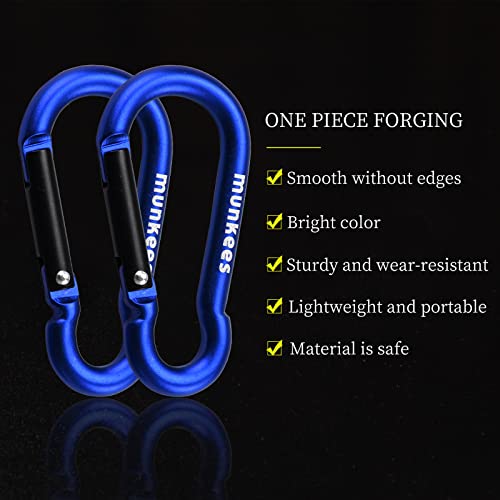 8-Shaped Aluminum Carabiner Clips Keychain - Large Blue