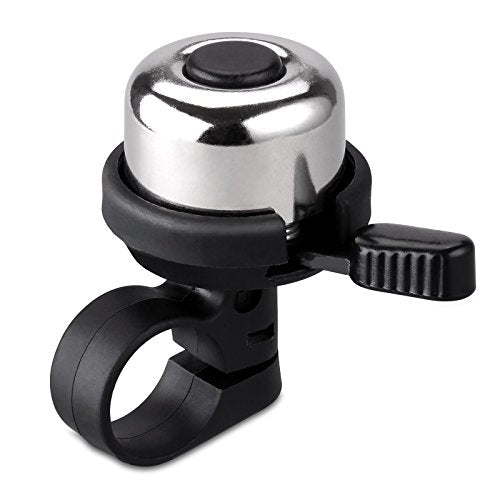 Brass Mini Bike Bell - Clearer, Louder Tone - Silver