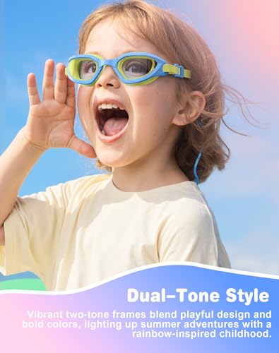 Kids Swim Goggles - Blue & Yellow