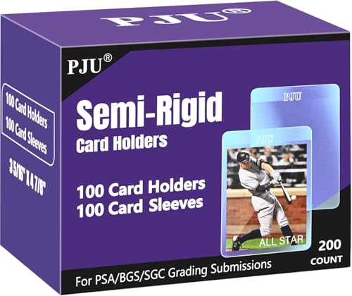 100ct Semi-Rigid Card Holders & Soft Sleeves for Trading Cards