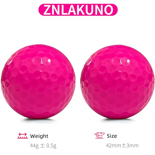 High-Visibility Golf Balls for Long Distance - Magenta 3pcs