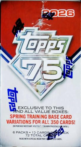 2026 Topps Baseball Series 1 Blaster Box with 6 Packs & Exclusive Parallels
