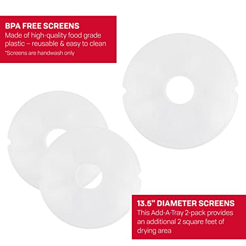 Dehydrator Mesh Screens Set - 2 Pack for Food Drying
