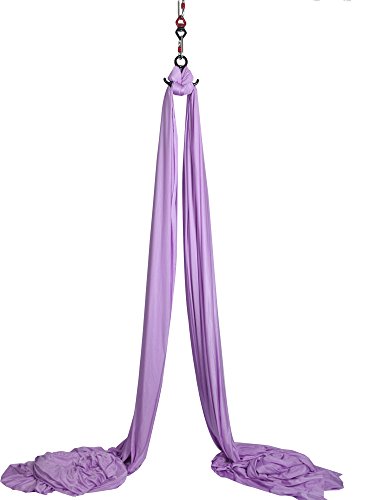 Aerial Silks Starter Kit with 11-Yard Yoga Hammock - Lavender