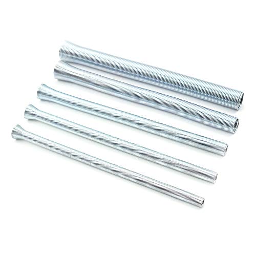 5 Pack Spring Tube Bender Set 1/4'', 5/16'', 3/8'', 1/2'' and 5/8'' for Copper, Aluminum and Thin Wall Steel Tubing Bender Kit, 8.27" / 210mm Length