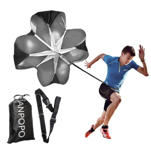 56-Inch Speed Training Parachute with Adjustable Strap & Carry Bag
