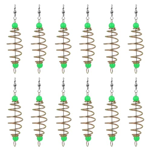 12-Piece Luminous Fishing Feeder Cage Set for Carp & Bream