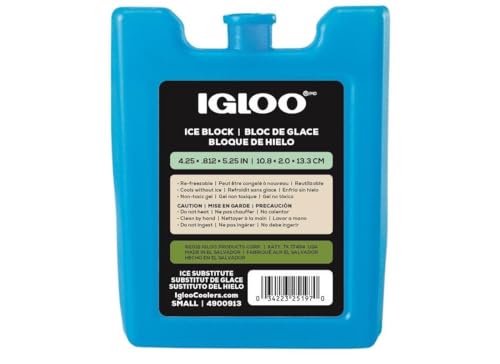 MaxCold Ice Gel Pack - 6.8 oz Blue Rectangular Cooler Insert