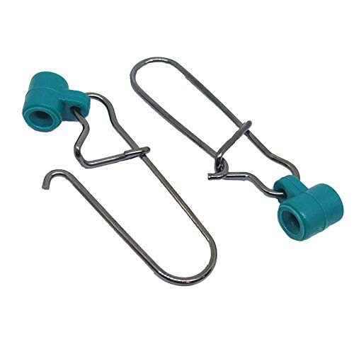 Fishing Line Sinker Slides with Duo Lock Snaps - Green, 25 PCS