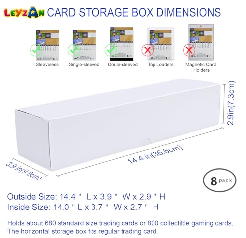 Trading Card Storage Box - 8-Pack for 8000 Cards with Dividers