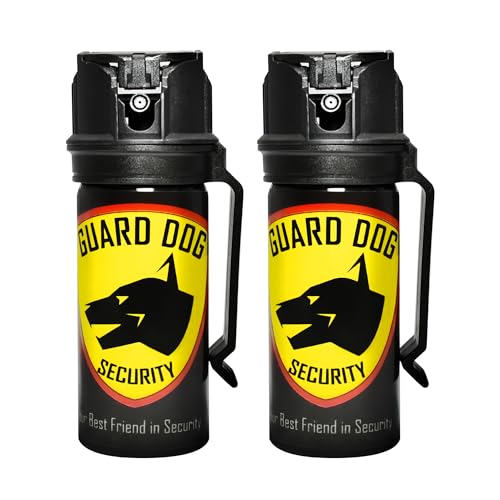 Guard Dog Security Pepper Spray for Self Defense, OC Spray with Belt Clip, Maximum Police Strength, Flip Top Safety for Quick and Accurate Aim, 20 Feet Range, 2 fl oz