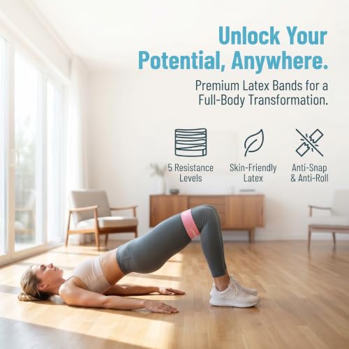 Elastic Loop Resistance Bands for Strength Training - Pink