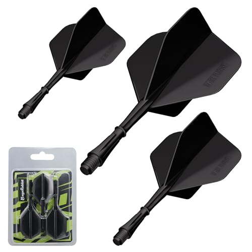 Professional Moulded Dart Flights and Shafts Set - Black