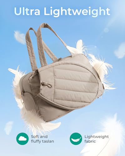 BAGSMART Tennis Gym Bag for Women, Quilted Pickleball 15.6" Laptop