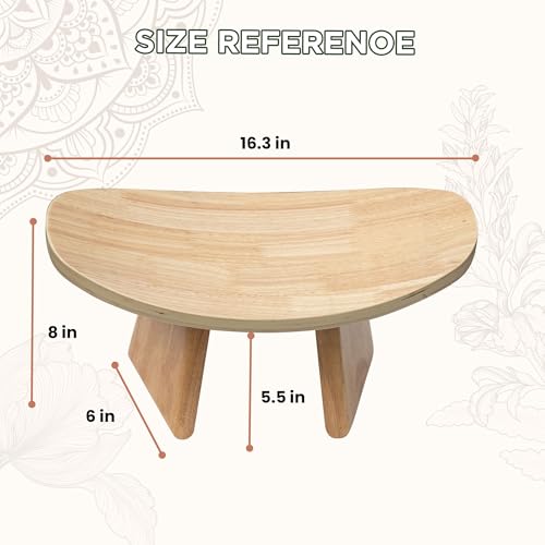 Ergonomic Wooden Meditation Bench - Portable Kneeling Seat for Yoga & Travel