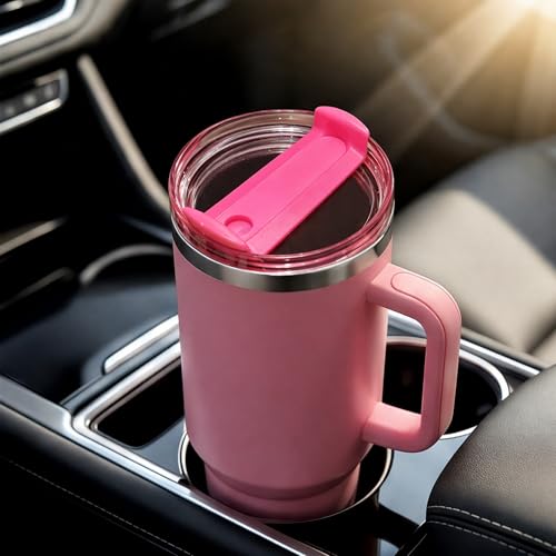 40 oz Tumbler Replacement Lid - Splash-Proof Sliding Lid - Hot Pink