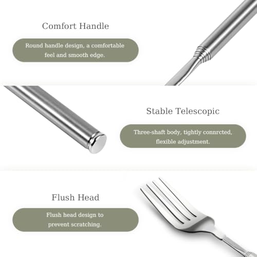 Haosie Extendable Prank Fork 22–64 cm, Telescopic 4 Pcs Set