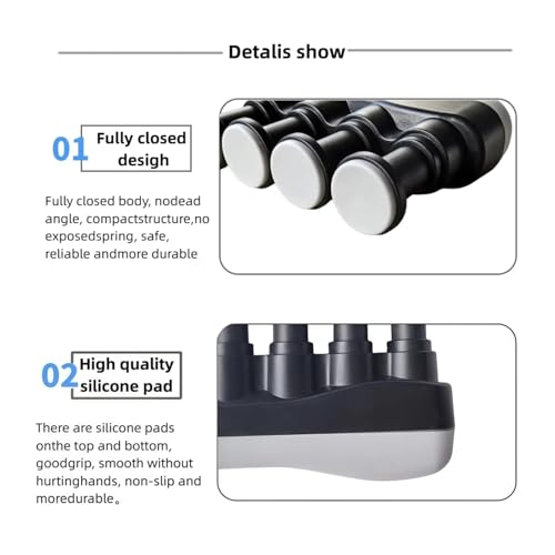 Finger Strengthener Hand Grip Trainer - Black & Gray
