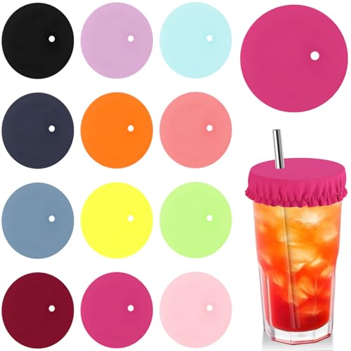 Reusable Scrunchie Drink Covers - 12 Vibrant Colors