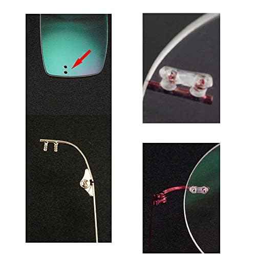 QYAJS 1 Pair Metal Frame Arms Rimless Glasses Legs Glasses Replacement Temple Eyewear Frame Temple